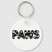 Dog Paws aangepaste tekst Sleutelhanger (Voorkant)