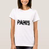 Dog Paws aangepaste tekst T-shirt (Voorkant)