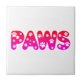Dog Paws aangepaste tekst Tegeltje (Voorkant)