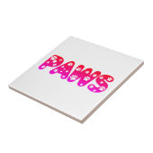 Dog Paws aangepaste tekst Tegeltje (Zijkant)
