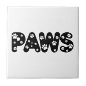 Dog Paws aangepaste tekst Tegeltje (Voorkant)
