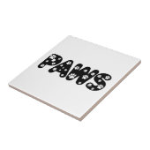 Dog Paws aangepaste tekst Tegeltje (Zijkant)