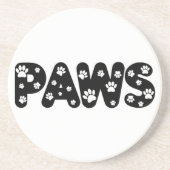 Dog Paws aangepaste tekst Zandsteen Onderzetter (Voorkant)