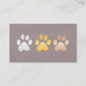 Dog Paws | Achtergrond Lux Leather Visitekaartje (Voorkant)