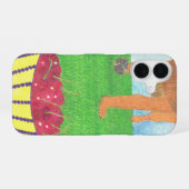 Dog paws and cherry phone case iPhone 16 hoesje (Achterkant horizontaal)