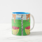 Dog paws and cherry tweekleurige koffiemok (Voorkant rechts)