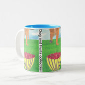 Dog paws and cherry tweekleurige koffiemok (Voorkant links)