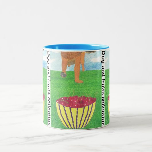 Dog paws and cherry tweekleurige koffiemok (Center)