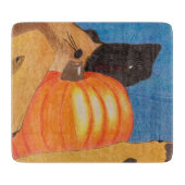 Dog paws and pumpkin cutting board snijplank (Voorkant)