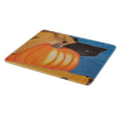 Dog paws and pumpkin cutting board snijplank (Hoek)