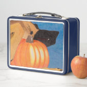 Dog paws and pumpkin metal lunch box (In situ)