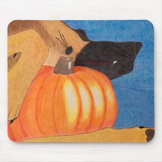 Dog paws and pumpkin mouse pad muismat (Voorkant)