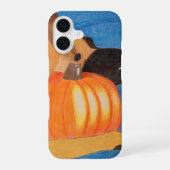 Dog paws and pumpkin phone case iPhone 16 hoesje (Achterkant)