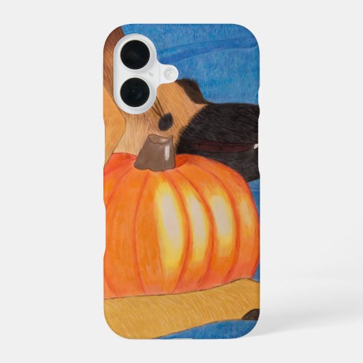 Dog paws and pumpkin phone case iPhone 16 hoesje (Achterkant)