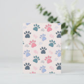 Dog Paws Animal Cute Pet Paws Gift for Pet Lovers Briefkaart (Staand voorkant)