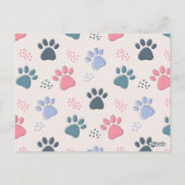 Dog Paws Animal Cute Pet Paws Gift for Pet Lovers Briefkaart (Achterkant)