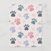 Dog Paws Animal Cute Pet Paws Gift for Pet Lovers Briefkaart (Voorkant)
