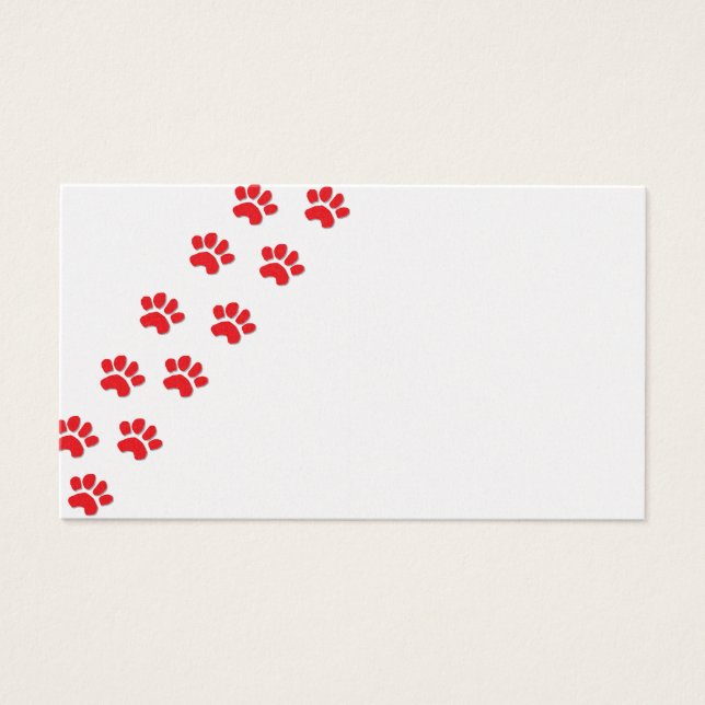 Dog Paws/Animal Paws Visitekaartjes (Voorkant)