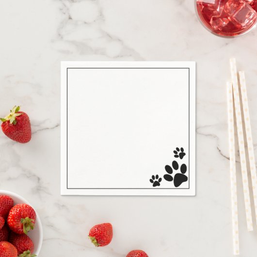 Dog Paws B&W Servet (Insitu)