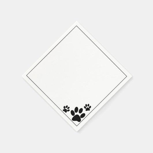 Dog Paws B&W Servet (Hoek)