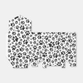 Dog Paws Black and White Polka Dot Bedankdoosjes (Uitgevouwen)