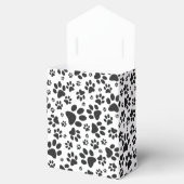 Dog Paws Black and White Polka Dot Bedankdoosjes (Geopend)