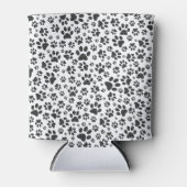 Dog Paws Black and White Polka Dot Blikjeskoeler (Voorkant)