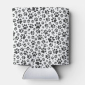 Dog Paws Black and White Polka Dot Blikjeskoeler (Achterkant)
