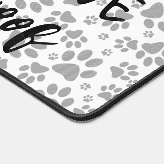 Dog Paws Black and White Polka Dot Bureaumat (Hoek)