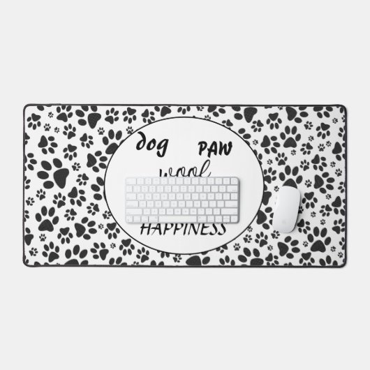 Dog Paws Black and White Polka Dot Bureaumat (Keyboard & Muis)