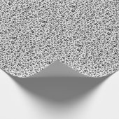 Dog Paws Black and White Polka Dot Cadeaupapier (Hoek)