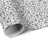 Dog Paws Black and White Polka Dot Cadeaupapier (Rol Hoek)