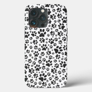 Dog Paws Black and White Polka Dot Case-Mate iPhone Case
