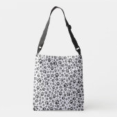 Dog Paws Black and White Polka Dot Crossbody Tas (Achterkant)