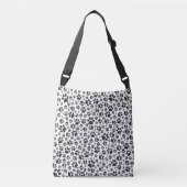 Dog Paws Black and White Polka Dot Crossbody Tas (Voorkant)