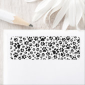 Dog Paws Black and White Polka Dot Etiket (Insitu)