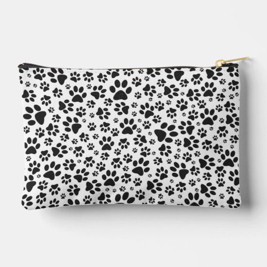 Dog Paws Black and White Polka Dot Etui (Achterkant)