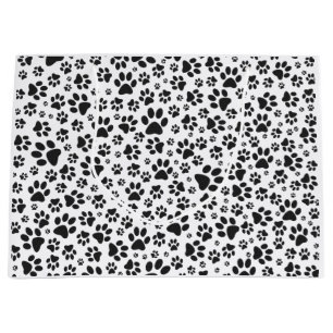 Dog Paws Black and White Polka Dot Groot Cadeauzakje