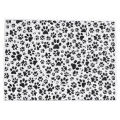 Dog Paws Black and White Polka Dot Groot Cadeauzakje (Achterkant)
