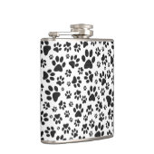 Dog Paws Black and White Polka Dot Heupfles (Rechts)