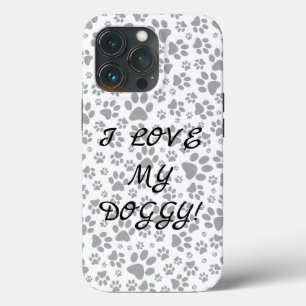 Dog Paws Black and White Polka Dot Hoesje-Mate iPh Case-Mate iPhone Case