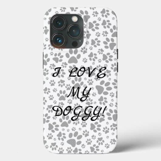 Dog Paws Black and White Polka Dot Hoesje-Mate iPh Case-Mate iPhone Case (Achterkant)