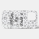 Dog Paws Black and White Polka Dot Hoesje-Mate iPh Case-Mate iPhone Case (Achterkant (horizontaal))