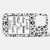 Dog Paws Black and White Polka Dot Hoesje-Mate iPh Case-Mate iPhone Case (Achterkant (horizontaal))