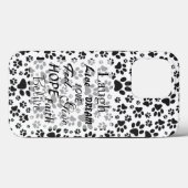 Dog Paws Black and White Polka Dot Hoesje-Mate iPh Case-Mate iPhone Case (Achterkant (horizontaal))