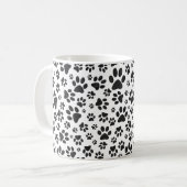 Dog Paws Black and White Polka Dot Koffiemok (Voorkant links)