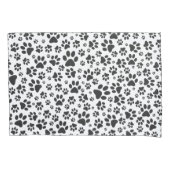 Dog Paws Black and White Polka Dot Kussensloop (Voorkant)