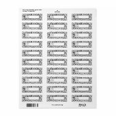 Dog Paws Black and White Polka Dot Label (Full Sheet)
