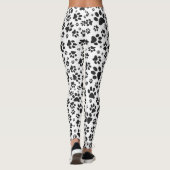Dog Paws Black and White Polka Dot Leggings (Achterkant)