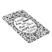Dog Paws Black and White Polka Dot Magnet Magneet (Rechterzijde)